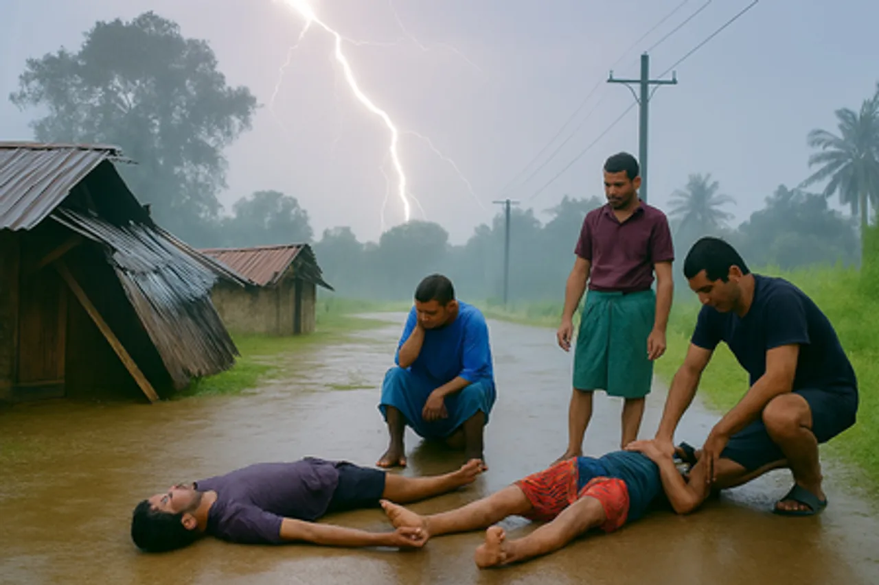 Lightning strike kills one, injures three in Assam-Meghalaya border area