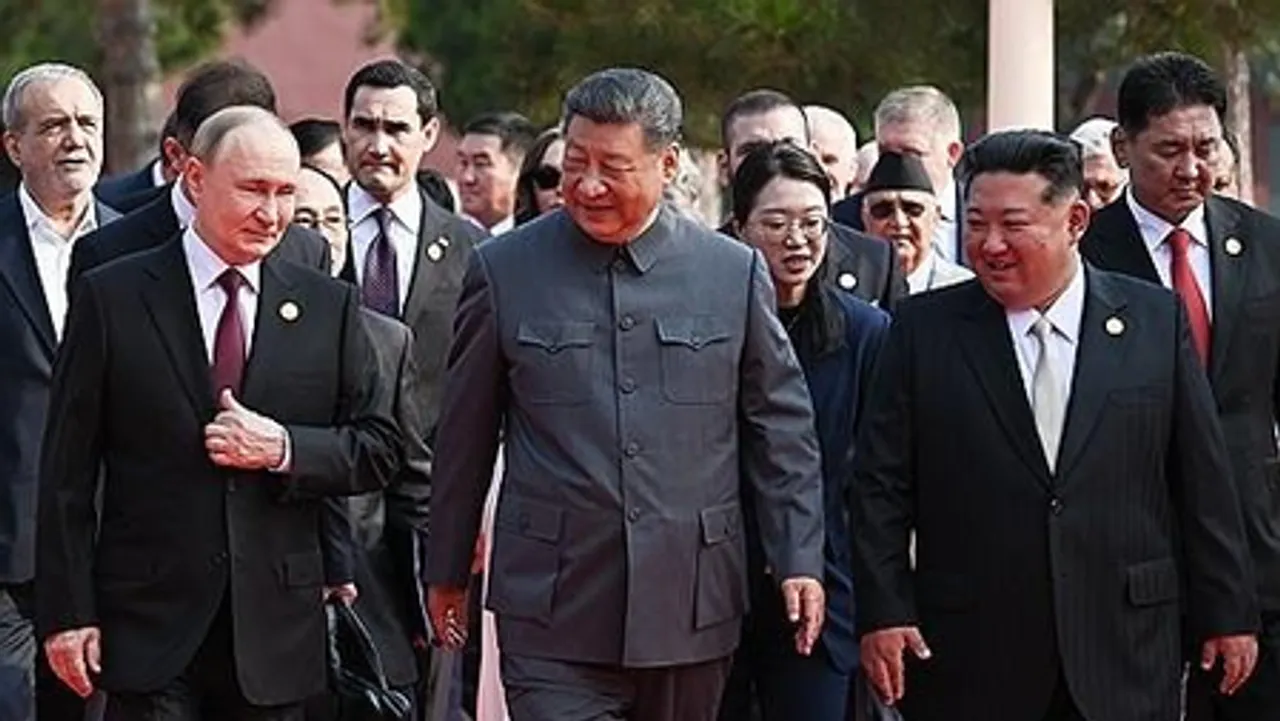 North Korean leader Kim joins Putin, Xi at military parade, in display of defiance against West