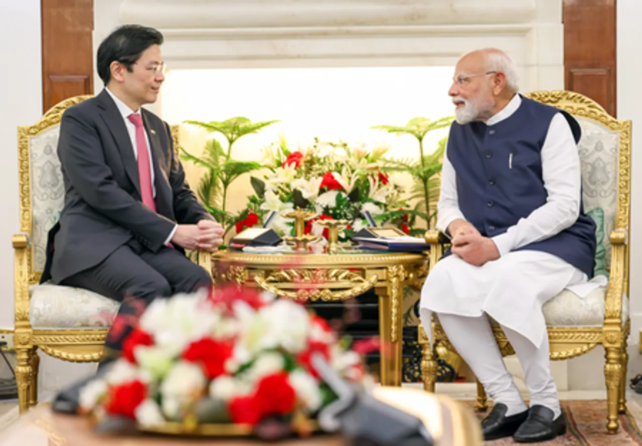 New Delhi: PM Modi meets Singapore PM Lawrence Wong