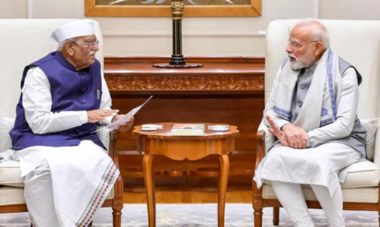 Rajasthan Guv meets PM Modi; presents copy of his book ‘Towards Abhyuday’