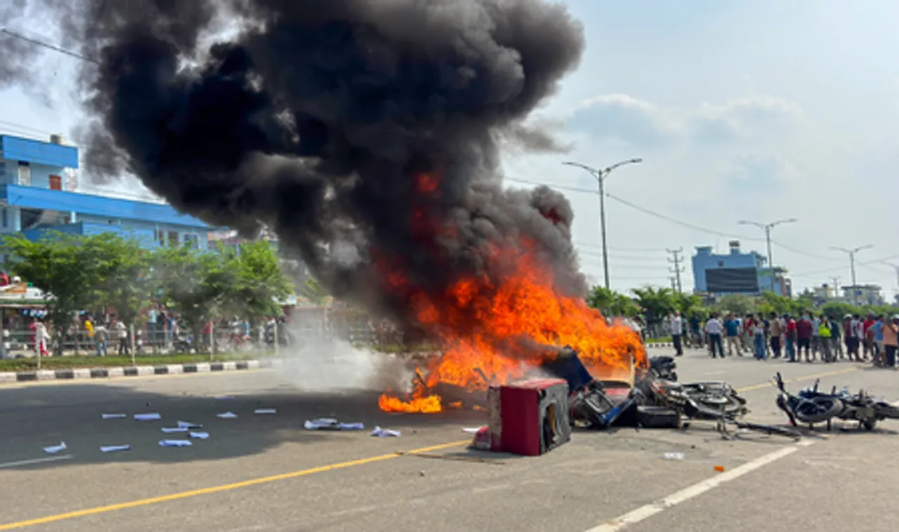 Dhangadhi (Nepal): Youth protest against social media ban during Gen Z movement