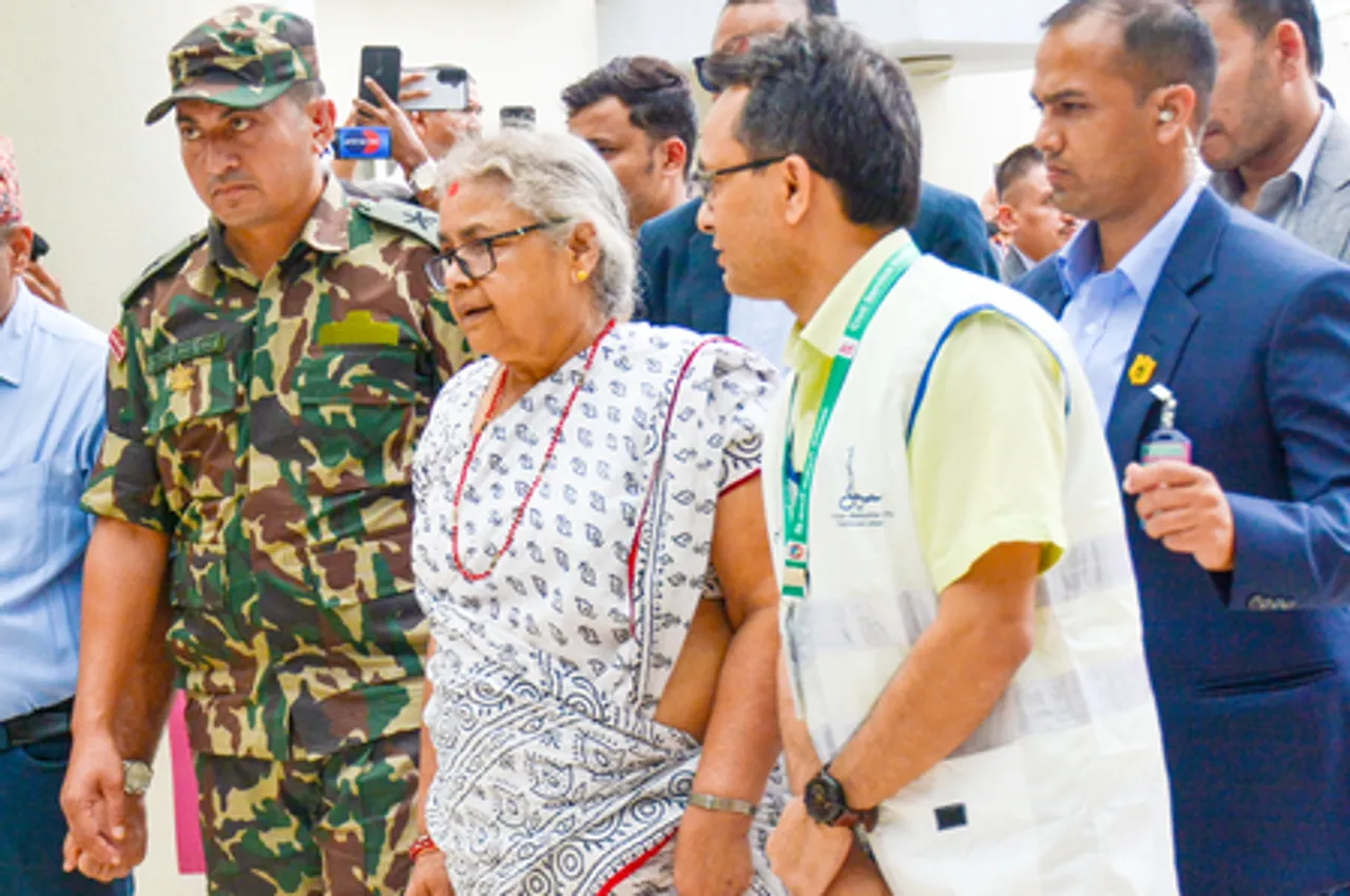 Kathmandu: Nepal’s interim PM Sushila Karki inspects protest-hit areas