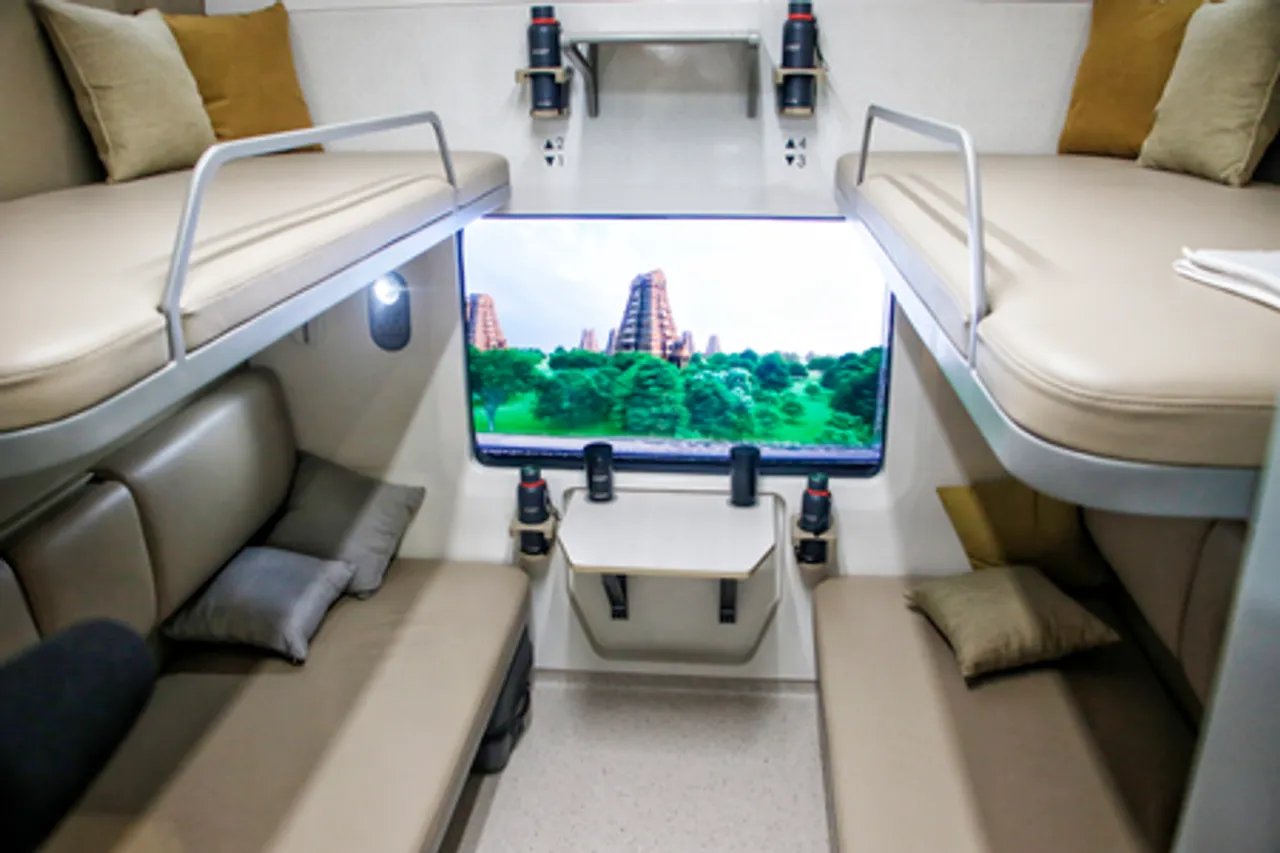 New Delhi: Vande Bharat Sleeper Coach Mock-Up Unveiled