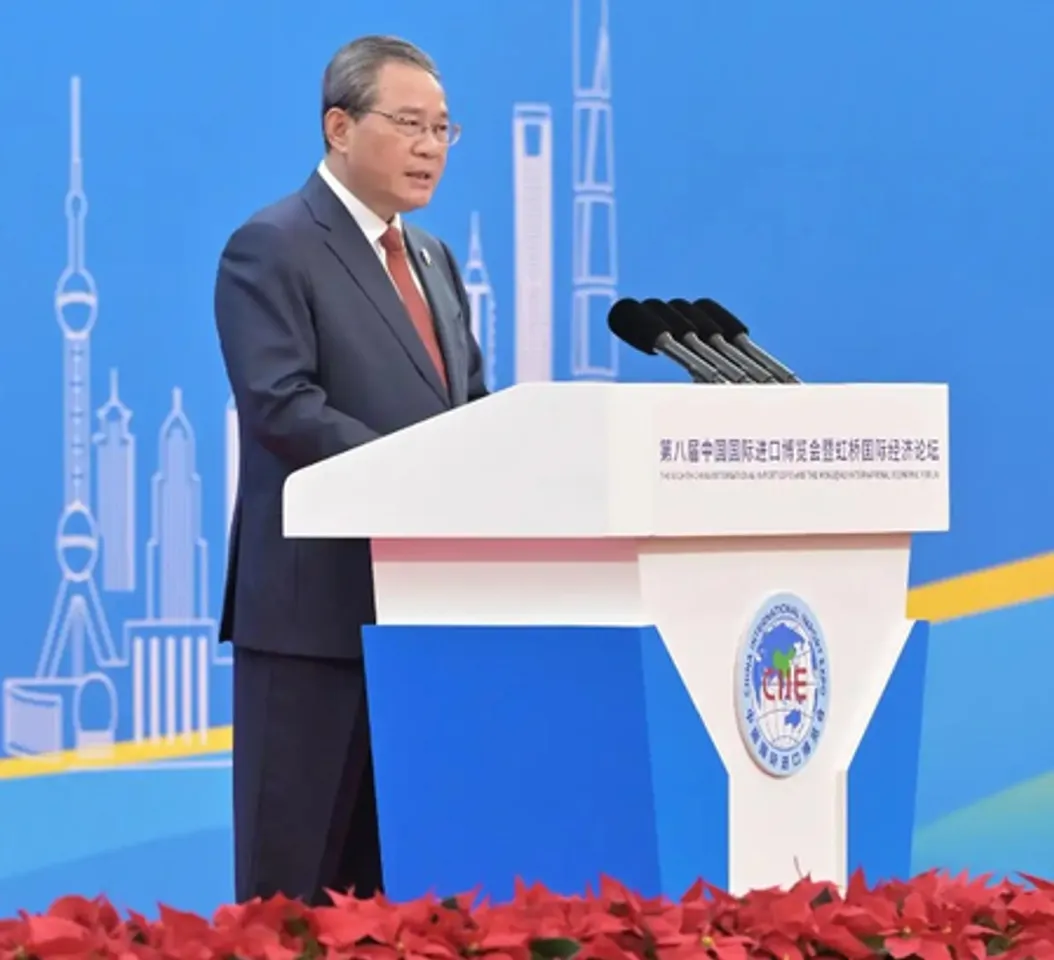 चीनी प्रधानमंत्री ने सीआईआईई उद्घाटन समारोह में मुख्य भाषण दिया