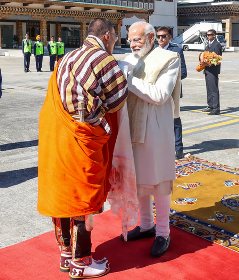 Thimphu: PM Modi Arrives in Bhutan