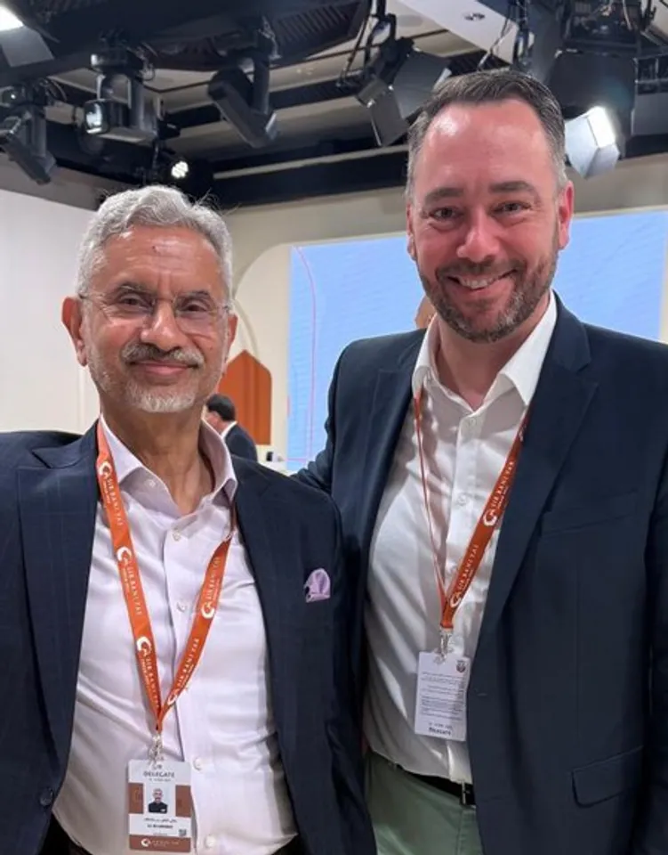 EAM Jaishankar meets Belgium Deputy PM Prevot on sidelines of Sir Bani Yas Forum 2025