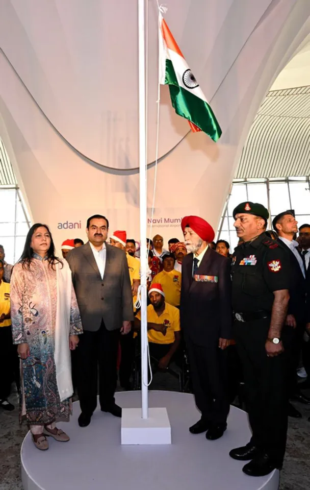 Gautam Adani hails war heroes, workers, farmers, and specially-abled as NMIA commences operations