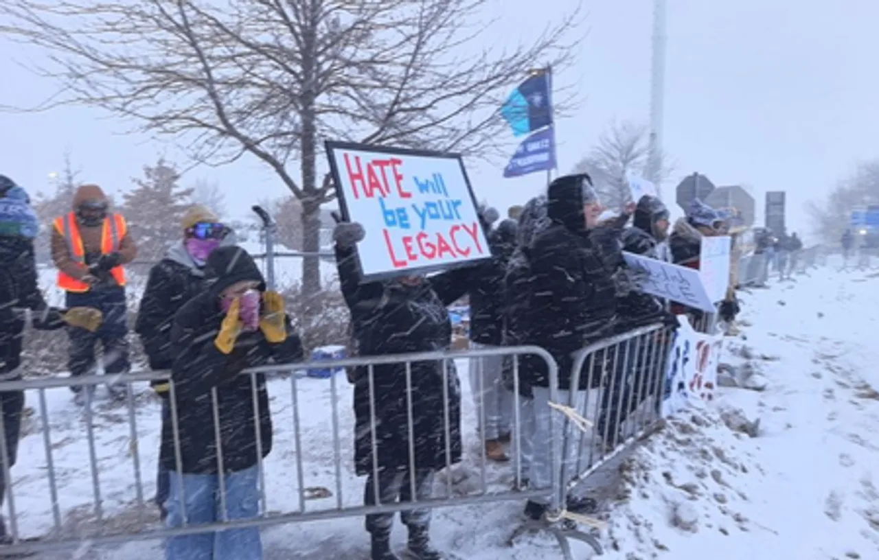 About 100 clergy arrested at Minneapolis airport in anti-ICE protest
