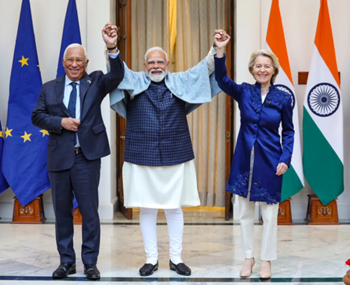 New Delhi: PM Modi Meets EU Leaders at Hyderabad House