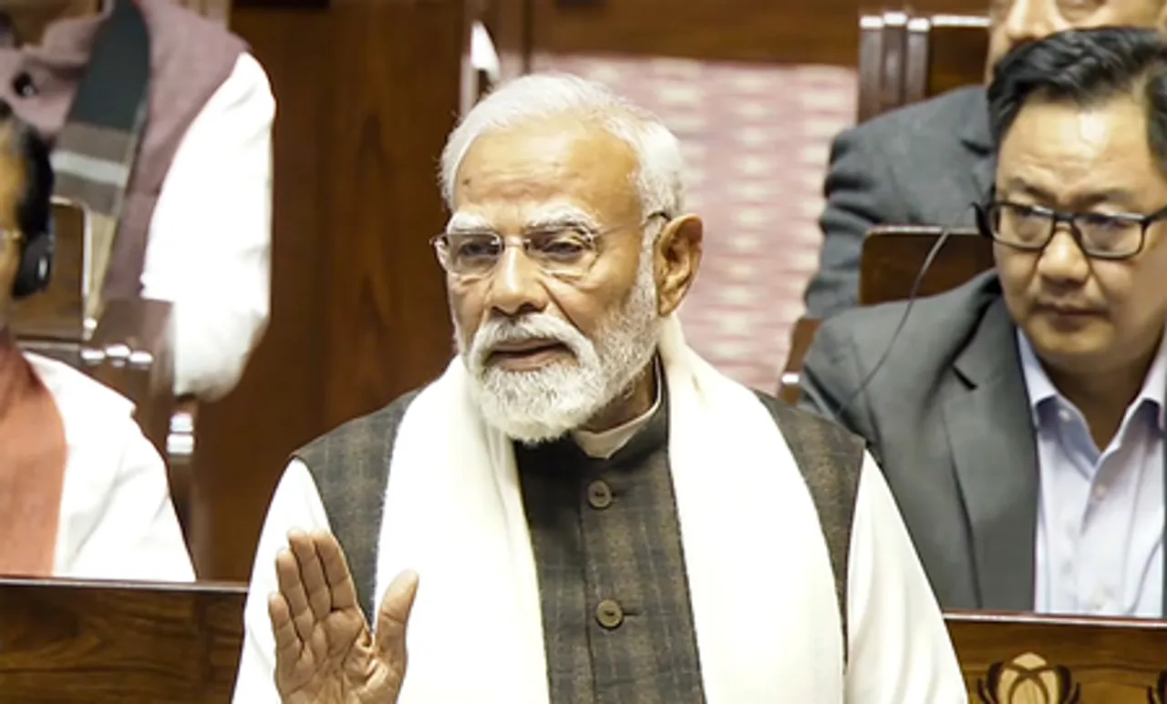 PM Modi Speaks in Rajya Sabha During Budget Session