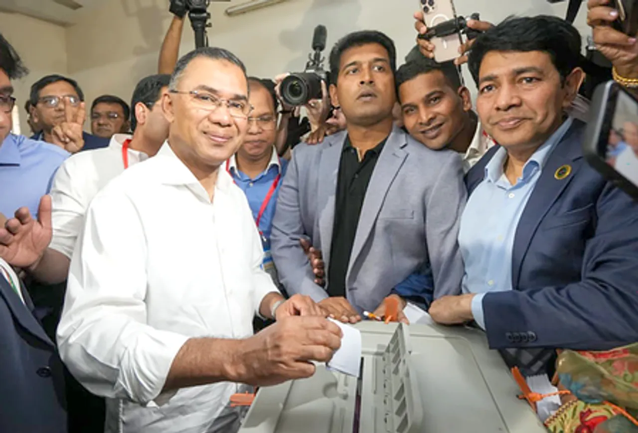 Dhaka: BNP Chairman Tarique Rahman casts his vote