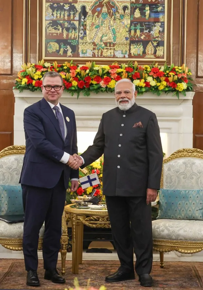 Pm Modi met Finnish PM