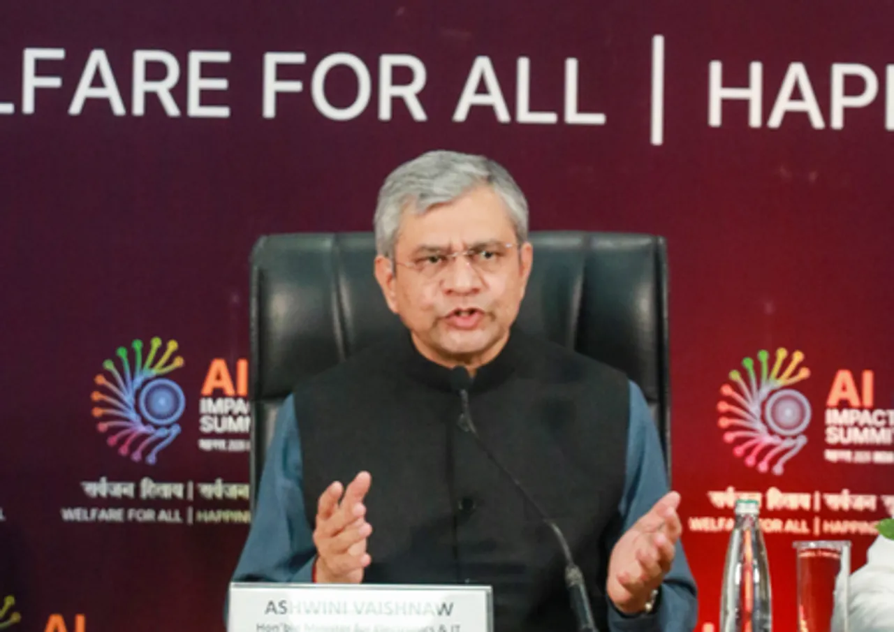 New Delhi: Ashwini Vaishnaw addresses closing press briefing at AI Impact Summit