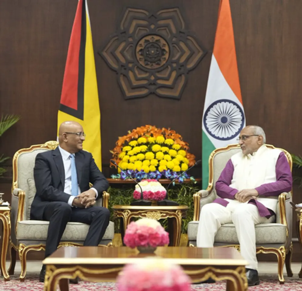 Vice President Radhakrishnan, Guyana counterpart Jagdeo discuss ways to strengthen ties