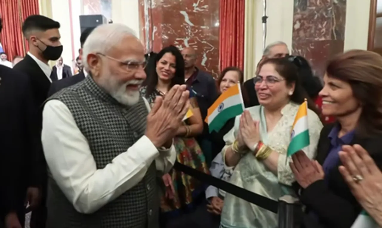 PM Modi receives warm welcome from Indian diaspora in Israel