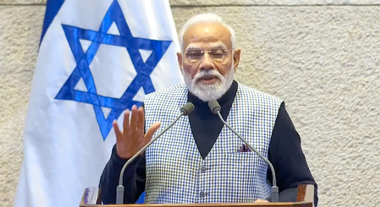 Jerusalem: Prime Minister Narendra Modi at the Knesset, the Israeli parliament