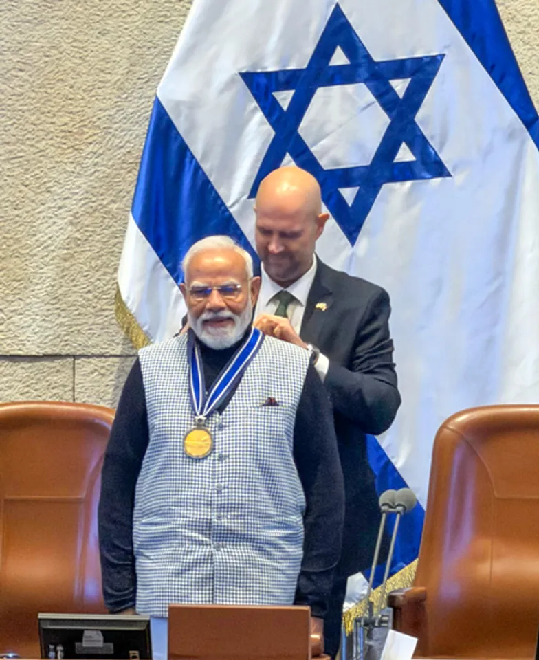 Jerusalem: Prime Minister Narendra Modi at the Knesset, the Israeli parliament