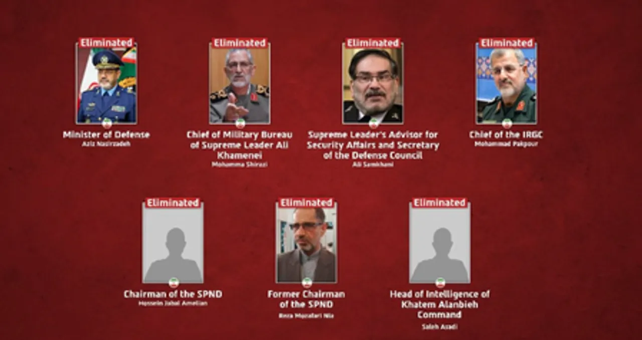Iranian Defence Minister, IRGC chief among 7 top commanders killed in Israeli strikes