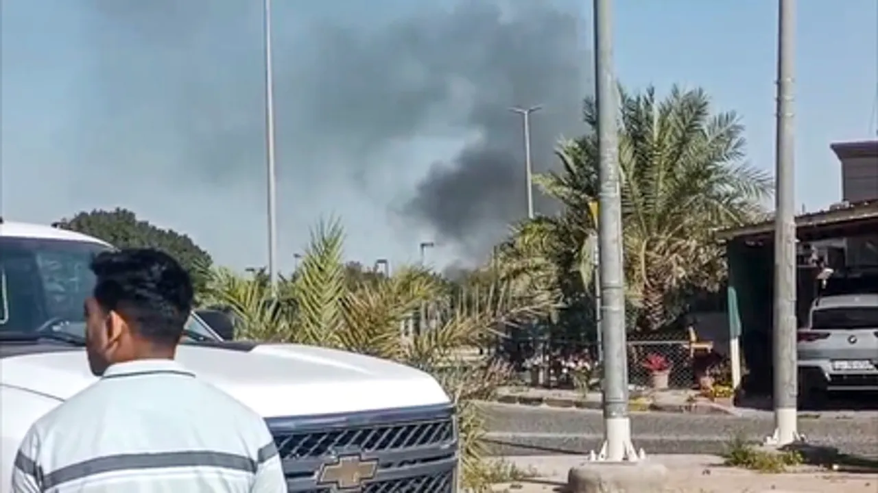 Thick smoke was seen near the US Embassy in Kuwait