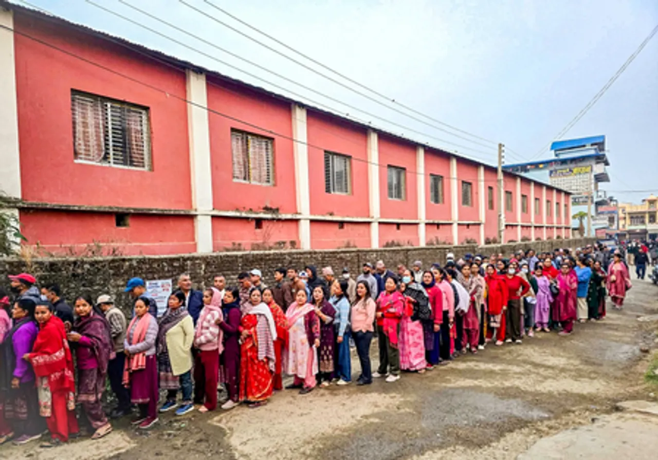 Bhaktapur: Voters Queue to Cast Ballots in Nepal Parliamentary Polls