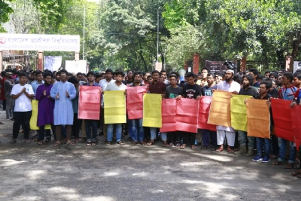 Oct 2019,Dhaka,Students demonstration,Students,demonstration,,against the alleged murder of an undergraduate second-year engineering student,murder of student,Bangladesh University of Engineering and Technology,BUET