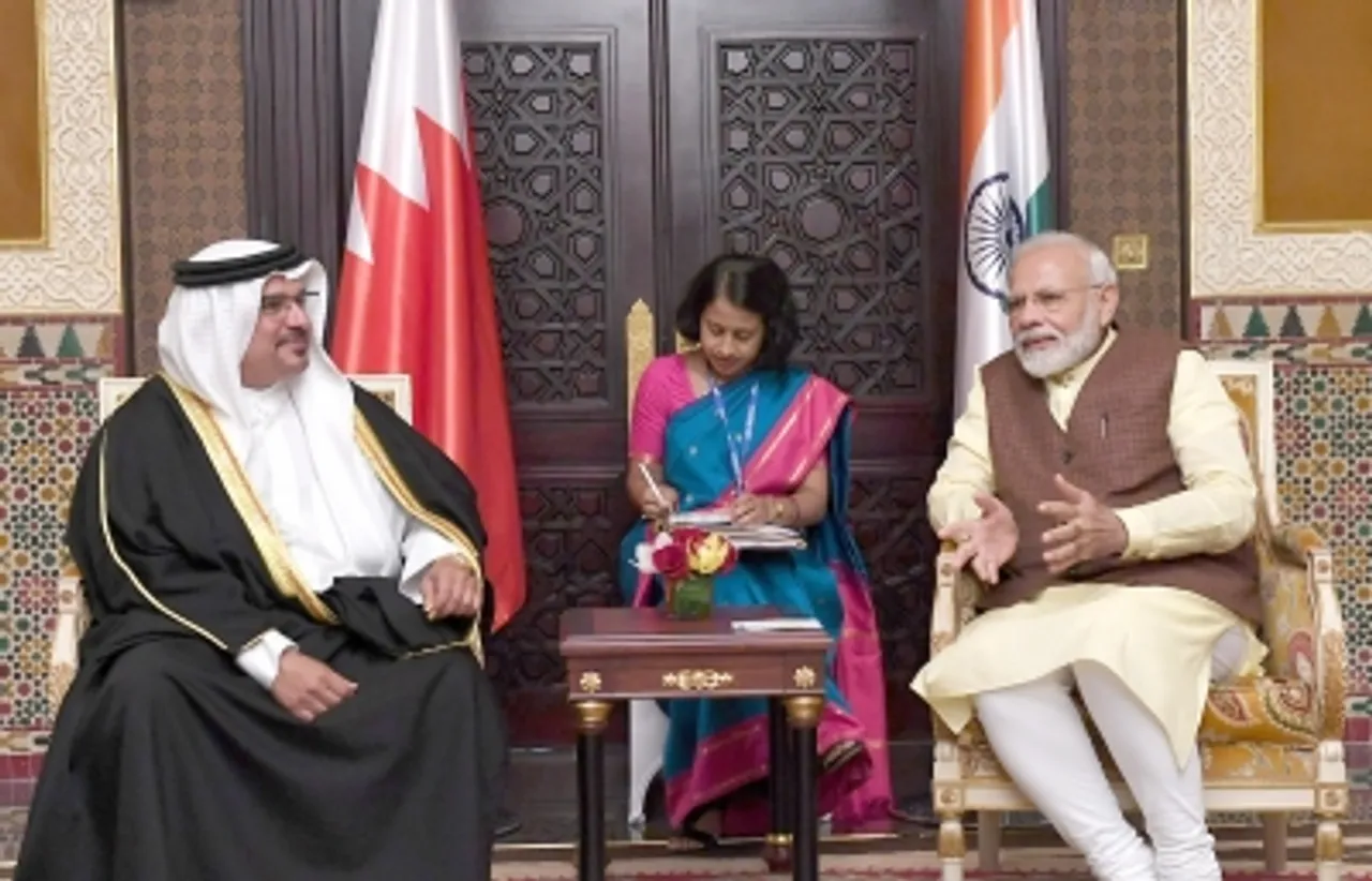 Aug 2019,Manama,PM Modi,Narendra Modi,Modi,Bahrain Crown Prince,Salman bin Hamad bin Isa Al Khalifa