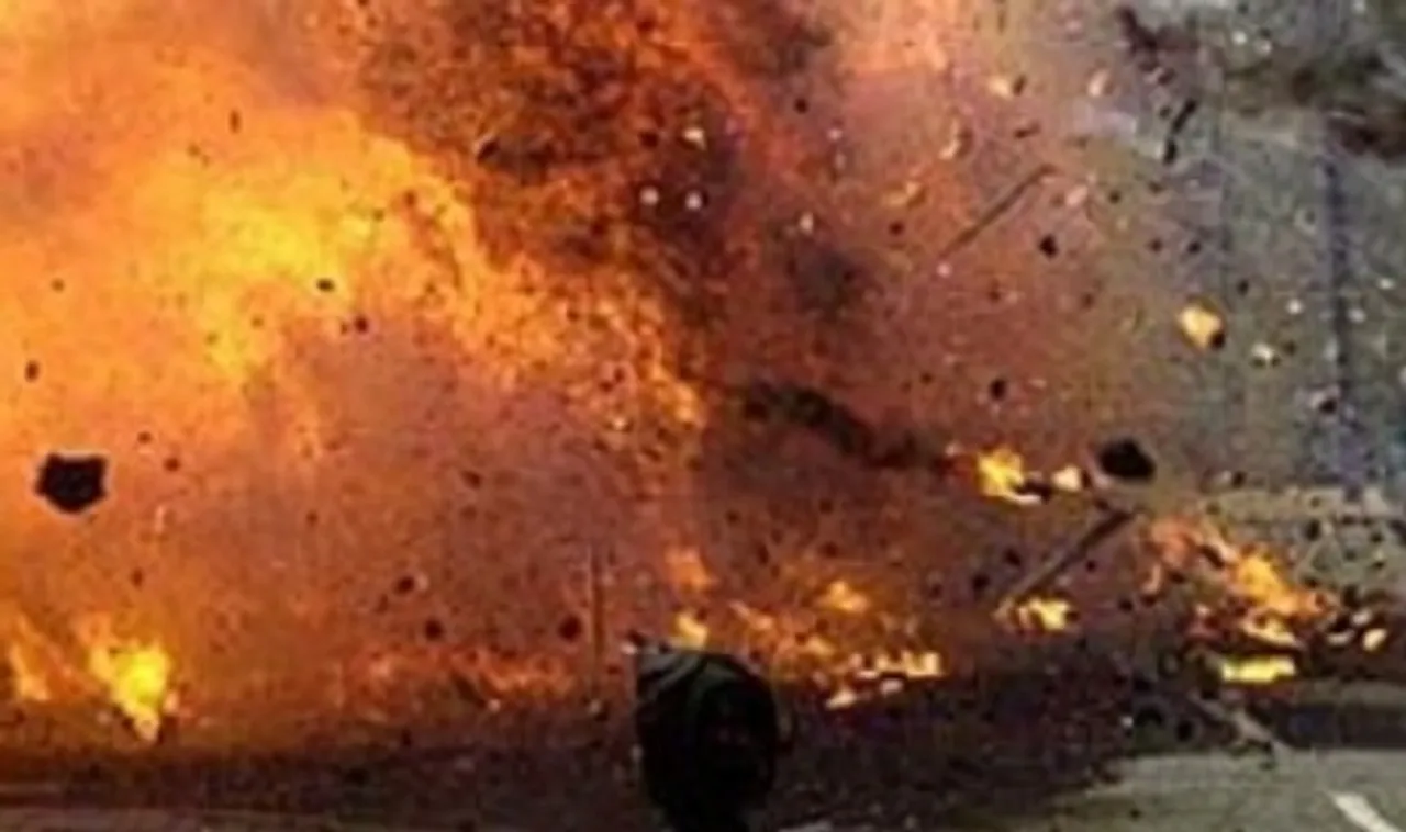 helium cylinder explode,fire,