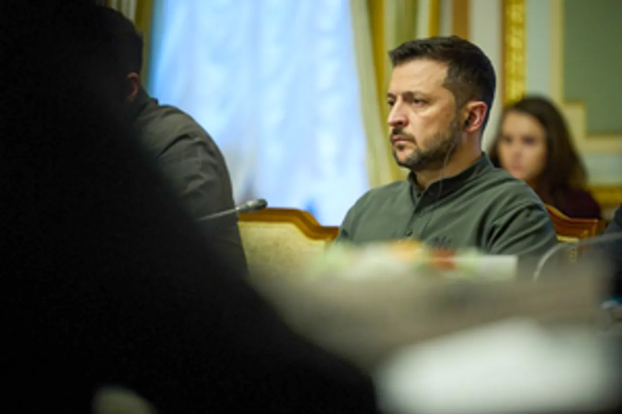 Kyiv: Prime Minister Narendra Modi and Ukrainian President Volodymyr Zelenskyy during their meeting after exchanging of agreements between India and Ukraine