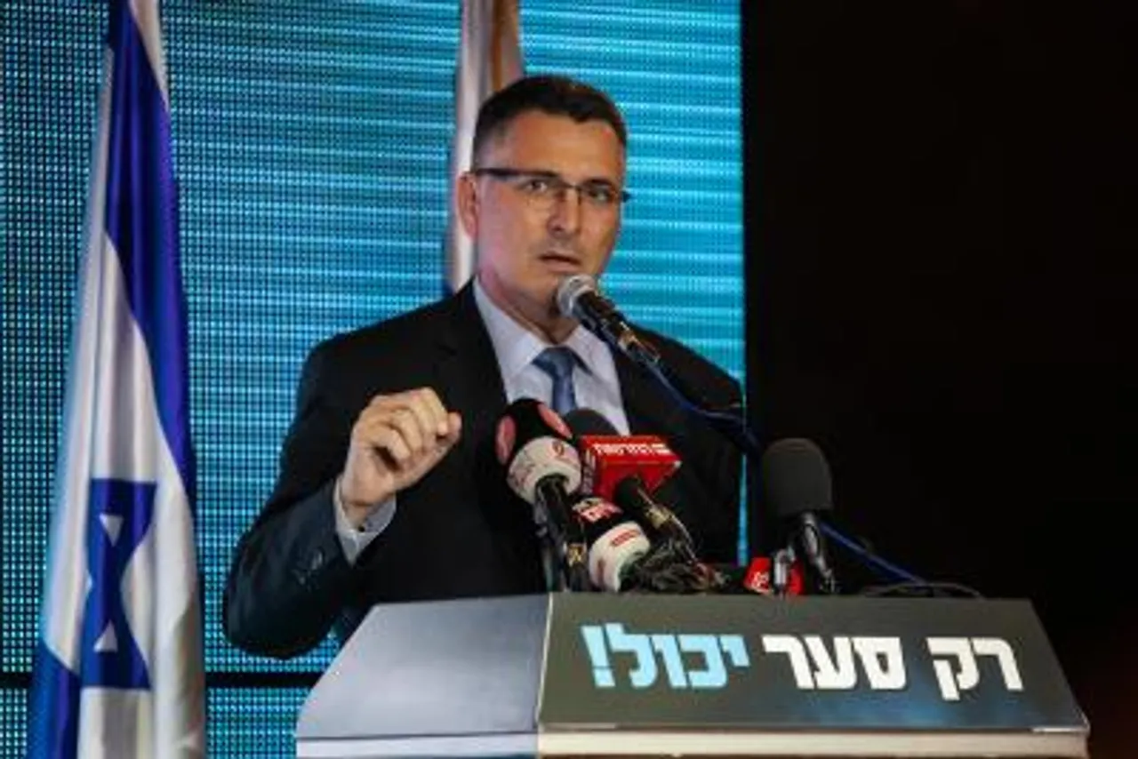 (191219) MIDEAST-HAIFA-GIDEON SAAR-CAMPAIGN EVENT