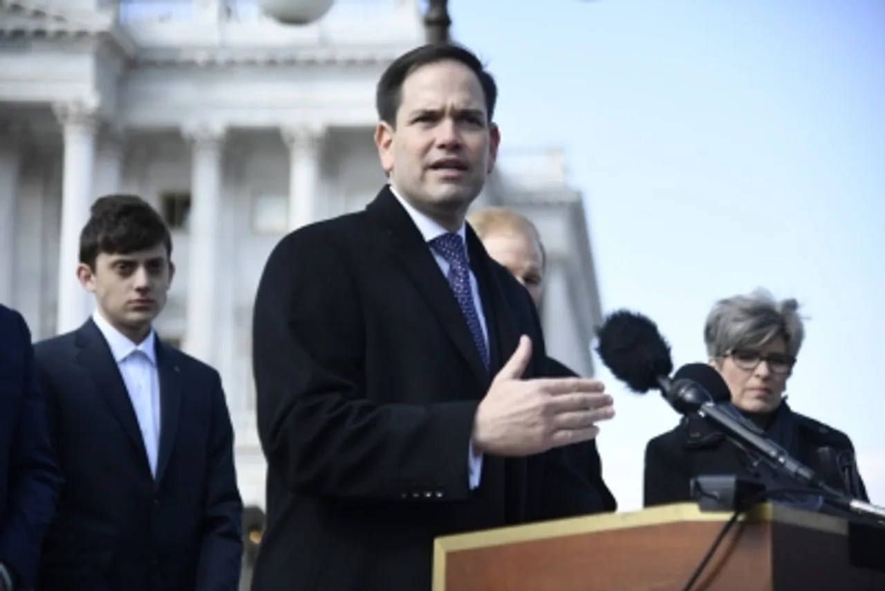 U.S.-WASHINGTON D.C.-SENATORS-PRESS CONFERENCE,Marco Rubio, speaks,