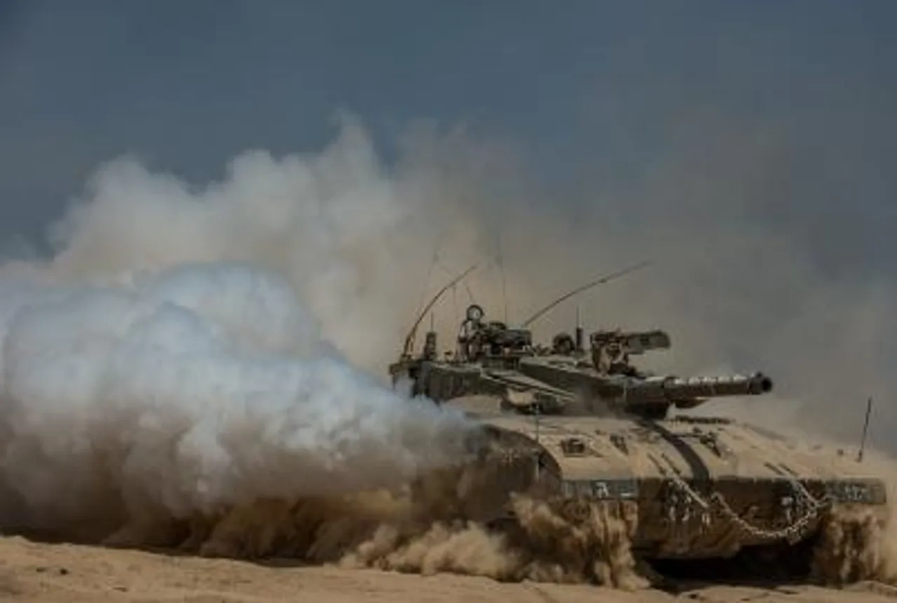 (310714) Gaza Strip: Israeli Merkava tanks