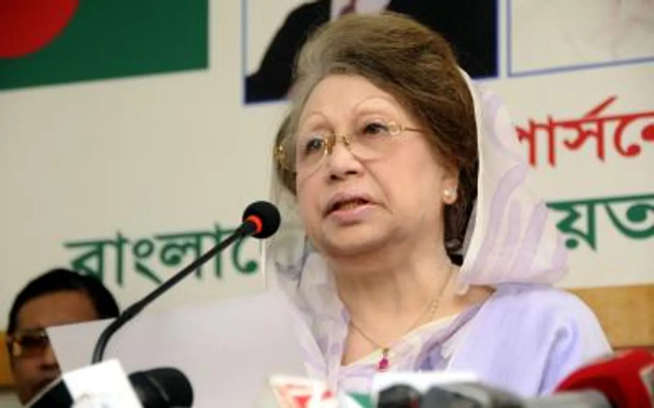 (130315) BANGLADESH-DHAKA-KHALEDA ZIA-PRESS CONFERENCE