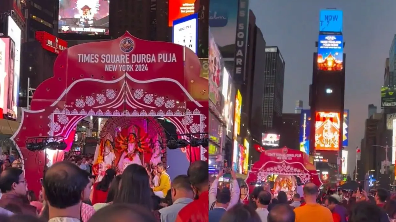 Times Square New York Durga Puja Celebration