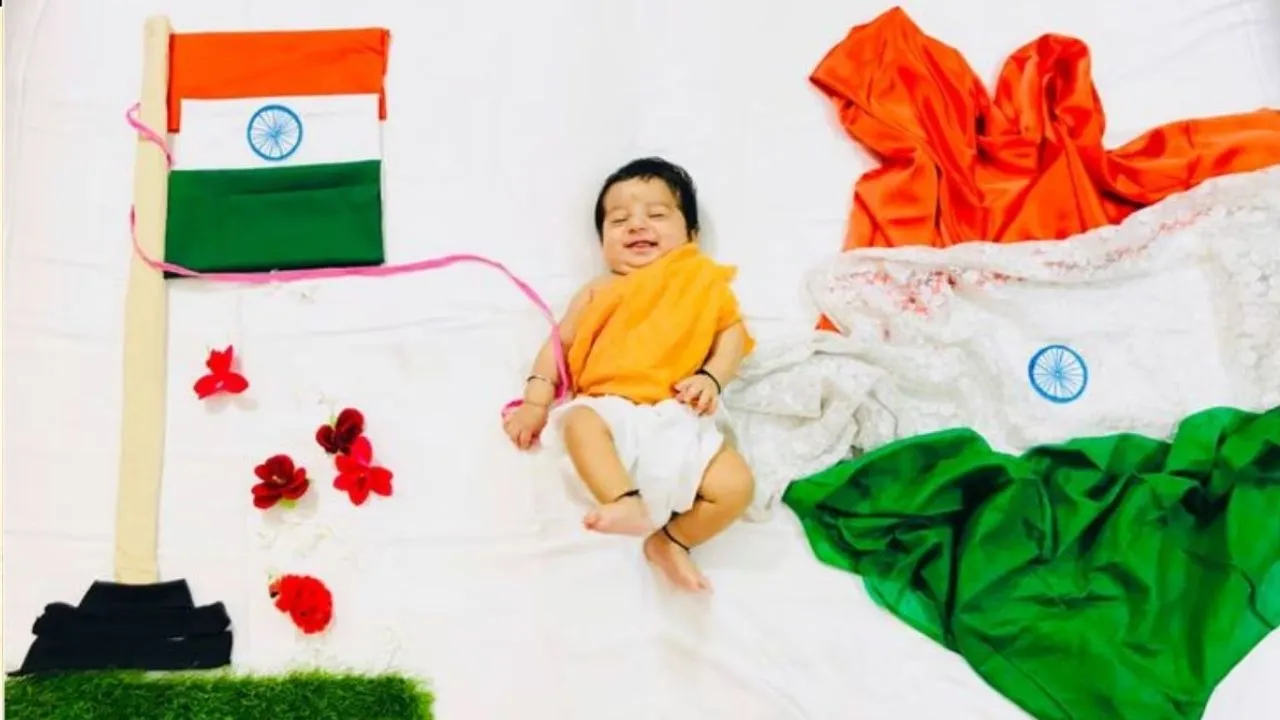 Baby Photoshoot On Independence Day9