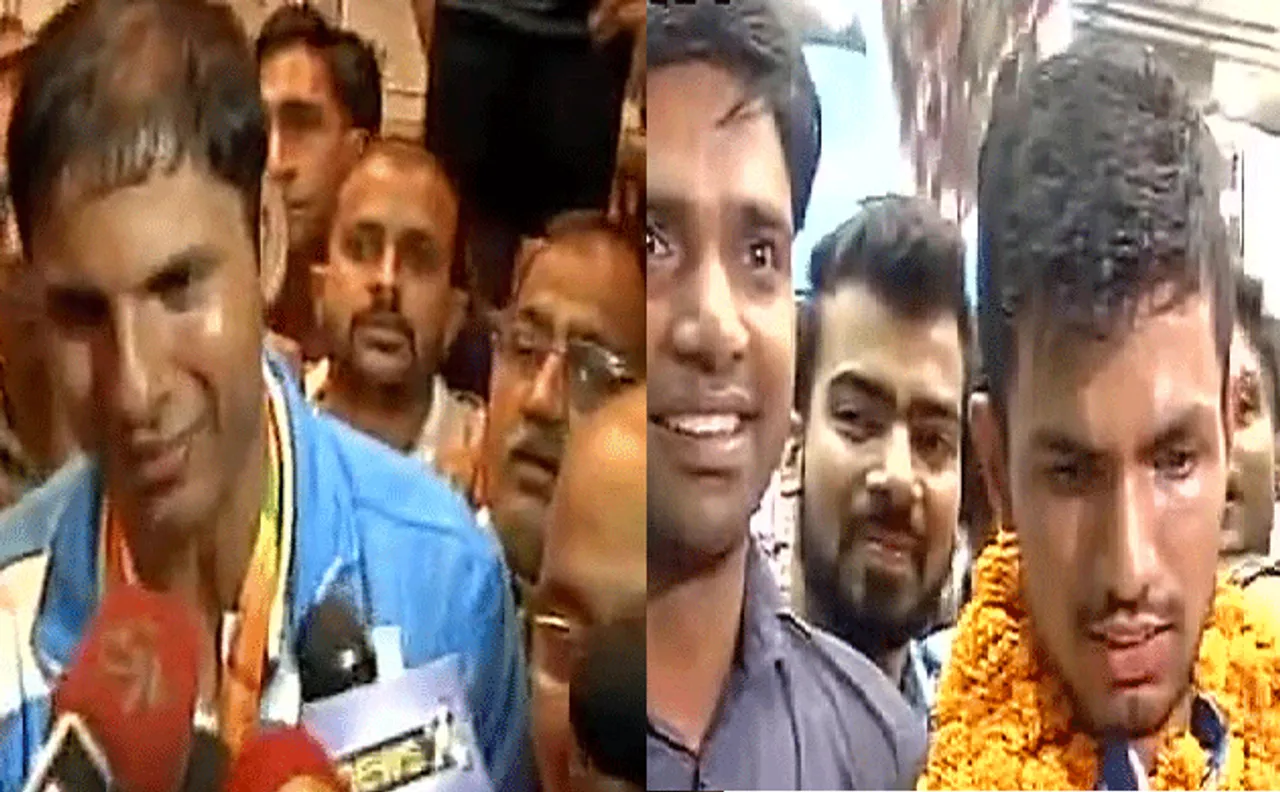 पैरालंपिक मेडल विजेता देवेन्द्र- वरूण वापस लौटे