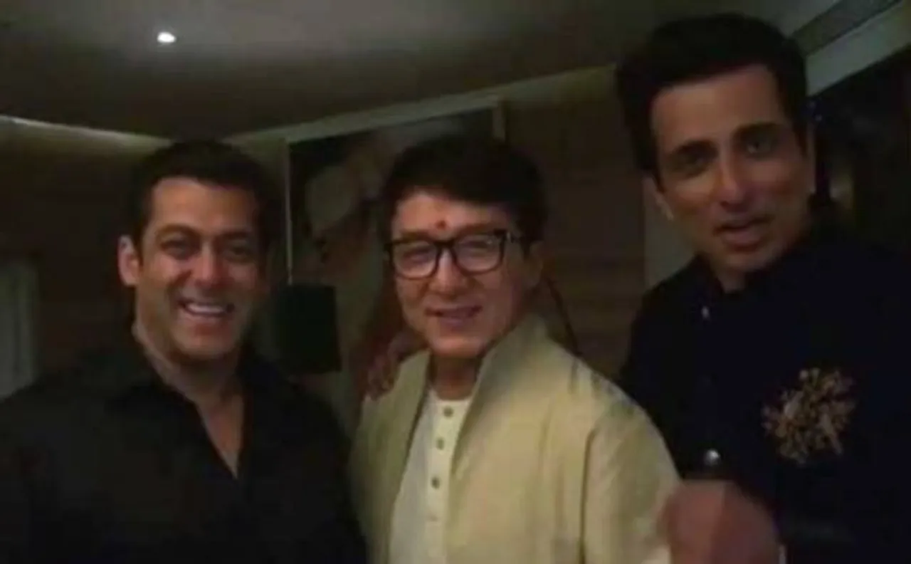 वीडियो देखें, जब सलमान खान, जैकी चैन और सोनू सूद ने बोला 'हिन्‍दी-चीनी भाई-भाई'