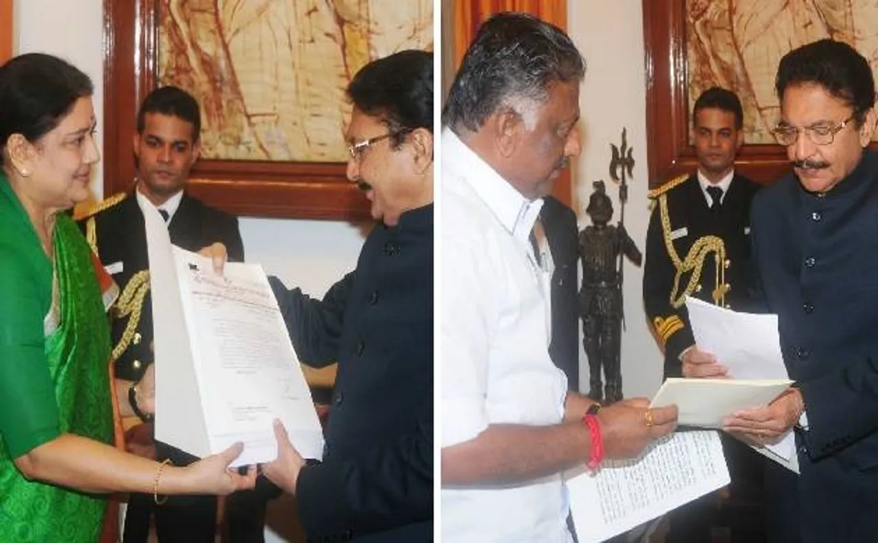 तमिलनाडु: शशिकला ने सरकार बनाने का दावा पेश किया, पन्नीरसेल्वम बोले धर्म की जीत होगी, नज़रें गवर्नर पर