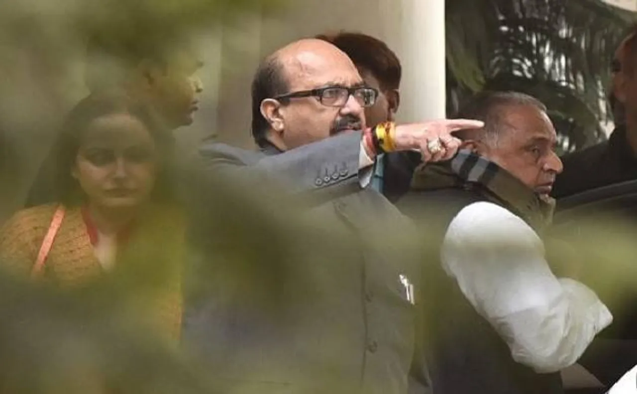 अमर सिंह का दावा, समाजवादी पार्टी का झगड़ा 'रचा हुआ ड्रामा' था, जिसकी स्क्रिप्ट मुलायम सिंह यादव ने तैयार की थी