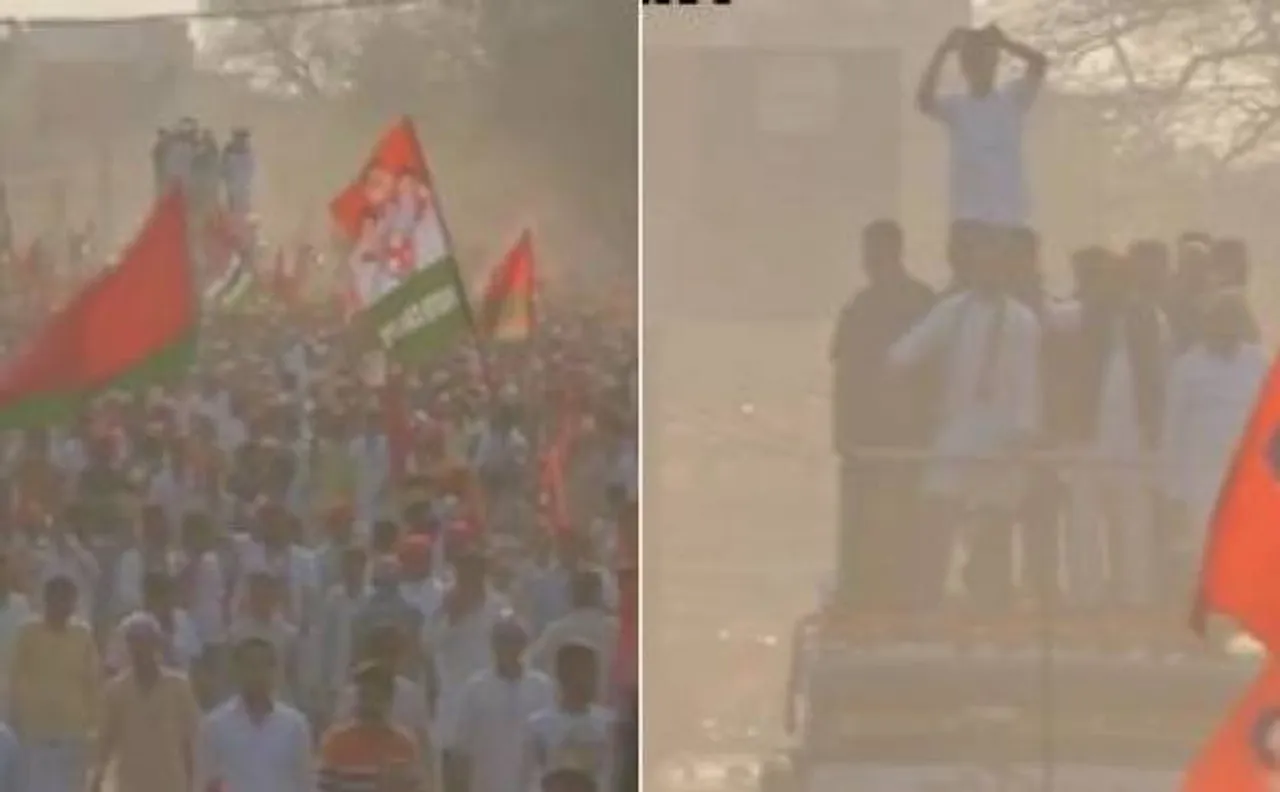 उत्तर प्रदेश चुनाव: अखिलेश-राहुल के रोड शो में समाजवादी पार्टी और बीजेपी के कार्यकर्ताओं के बीच हुई पत्थरबाजी