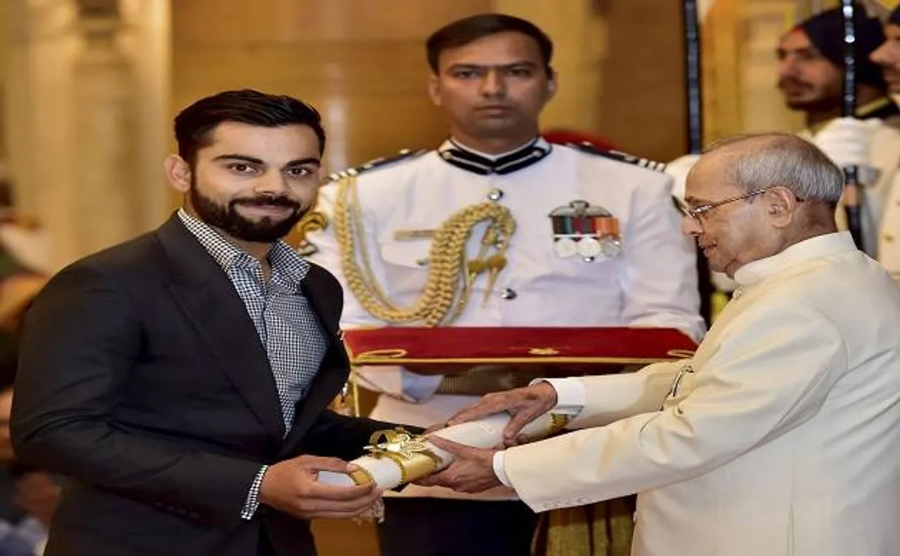 विराट कोहली, दीपा मलिक और श्रीजेश को दिए गए पद्मश्री अवॉर्ड, साक्षी मलिक और दीपा कर्माकर भी हुईं सम्मानित