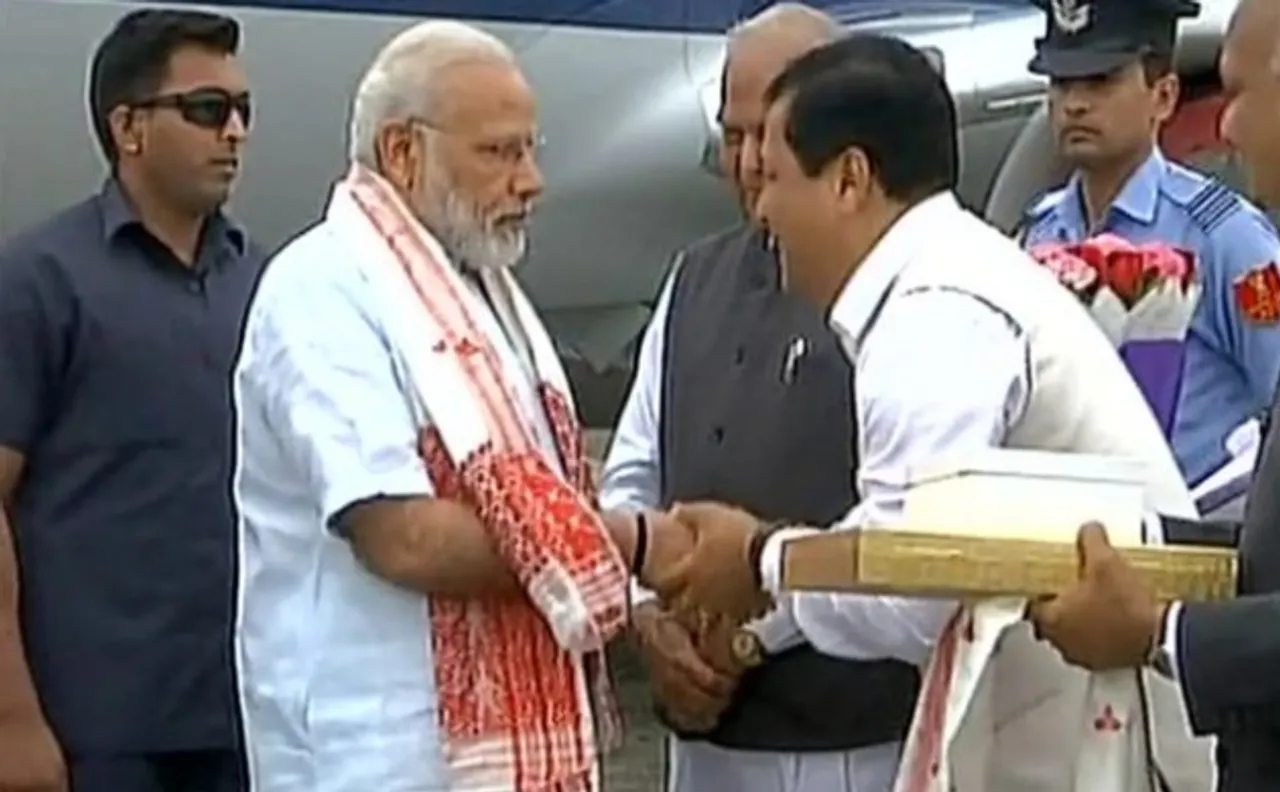 नरेंद्र मोदी ने असम में अखिल भारतीय आयुर्विज्ञान संस्थान की रखी नींव, बोले- मेरे फैसले में सवा सौ करोड़ जनता का मिला साथ