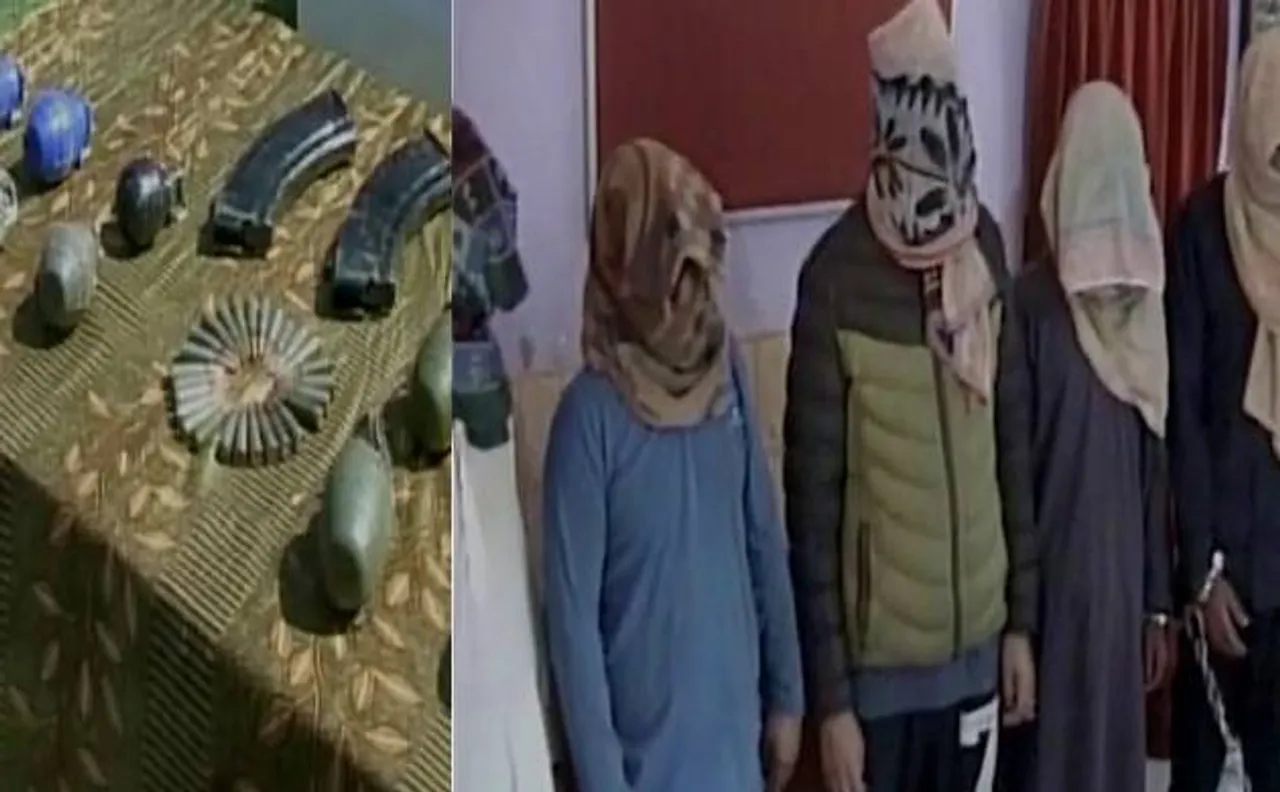 जम्मू कश्मीर: बांदीपुरा में लश्कर के 5 आतंकी गिरफ्तार, भारी मात्रा में हथियार बरामद