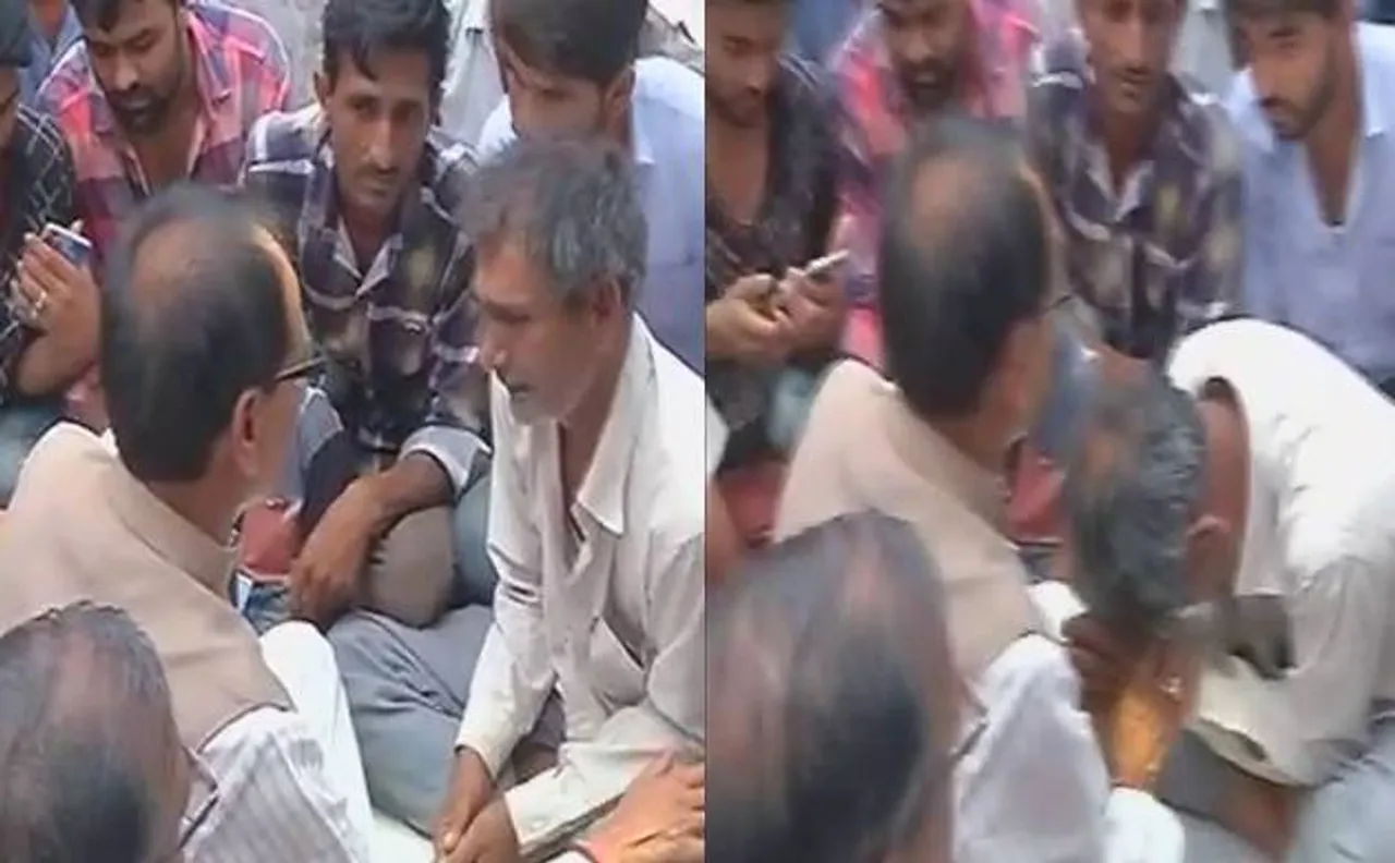 मंदसौर हिंसाः मृतक किसानों के परिजनों से मिले शिवराज, सिंधिया भोपाल में कर रहे हैं अनशन