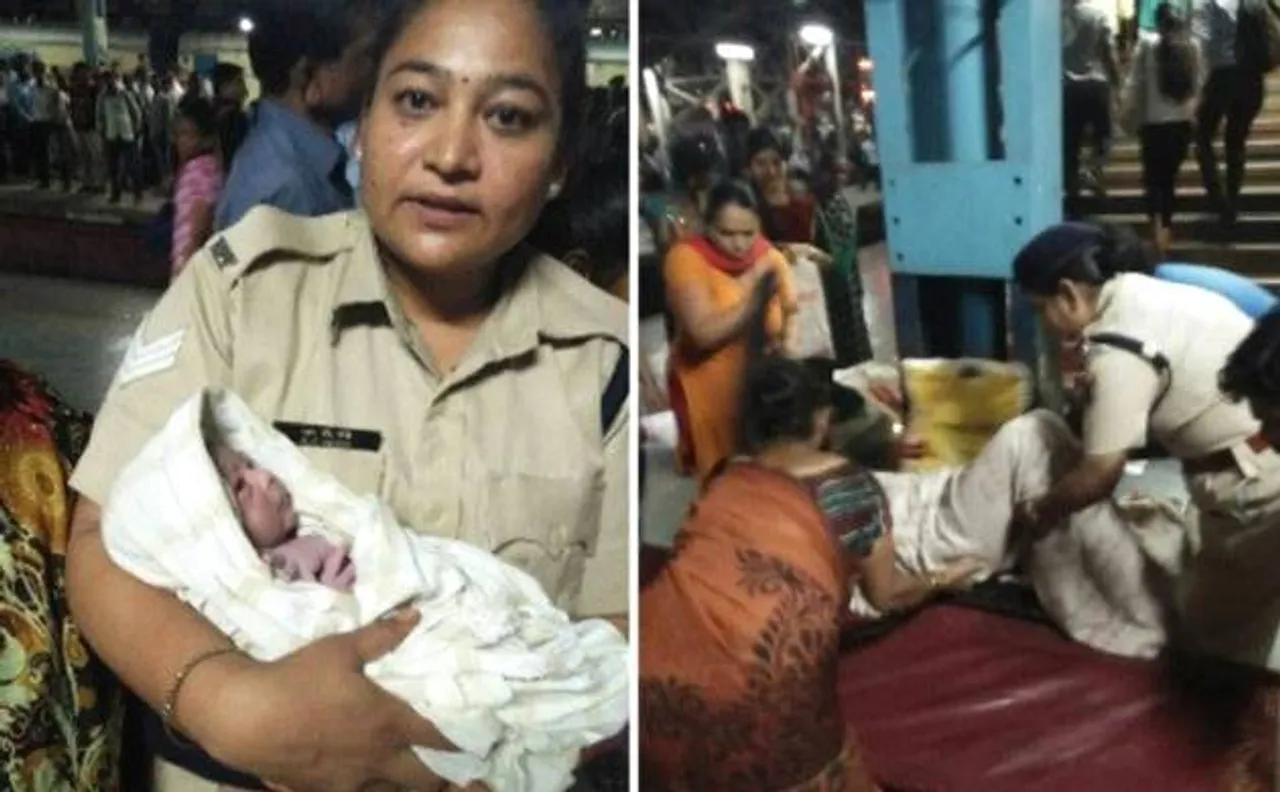 महाराष्ट्र: महिला ने रेलवे स्टेशन पर बच्चे को दिया जन्म, पुलिस ने की मदद