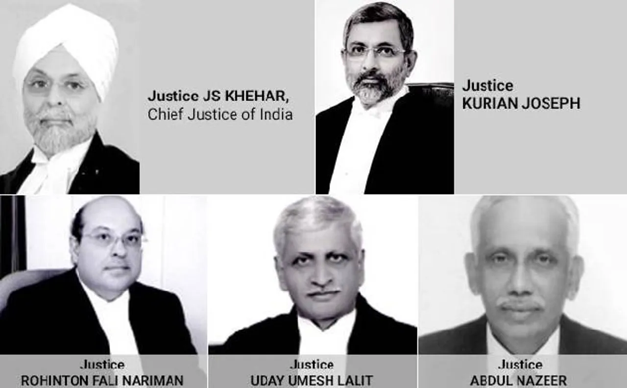 5 अलग-अलग धर्मो के जजों की पीठ, जिसने तीन तलाक पर दिया ऐतिहासिक फैसला