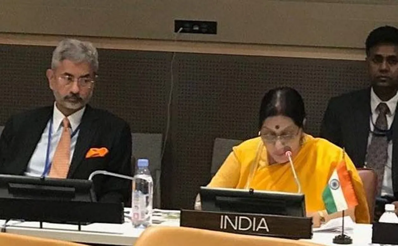 UN के मंच से सुषमा ने आतंक के मुद्दे पर पाकिस्तान को सुनाई खरी-खोटी