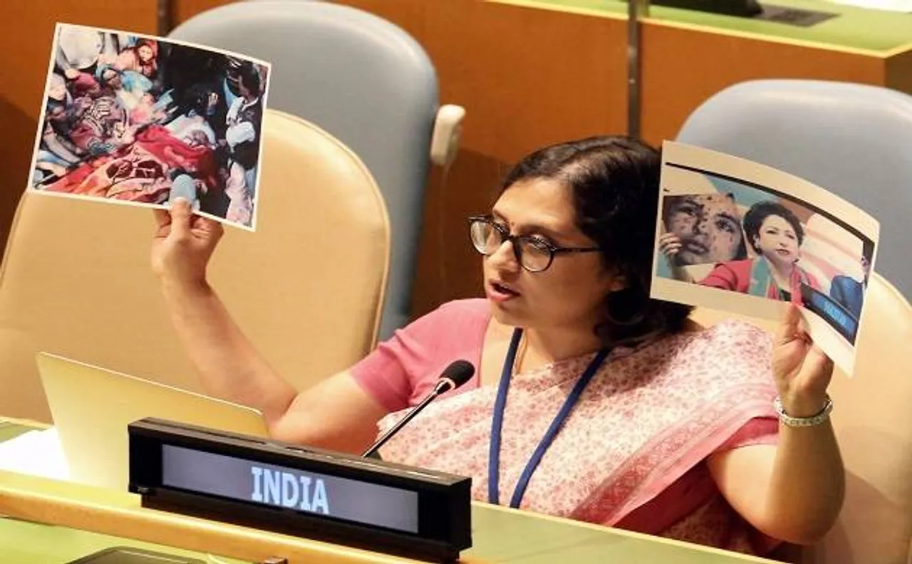 UN में भारत ने दिखाई पाकिस्तान के आतंकी चेहरे की 'असली तस्वीर'