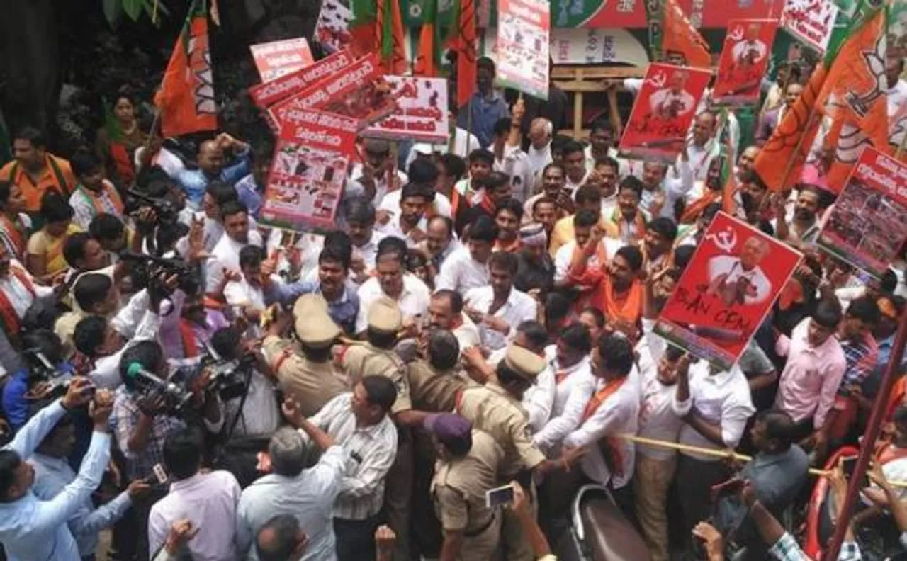 केरल: कन्नूर में सीपीएम की रैली में बल से हमले में 4 पुलिसकर्मी समेत 14 घायल, RSS पर आरोप