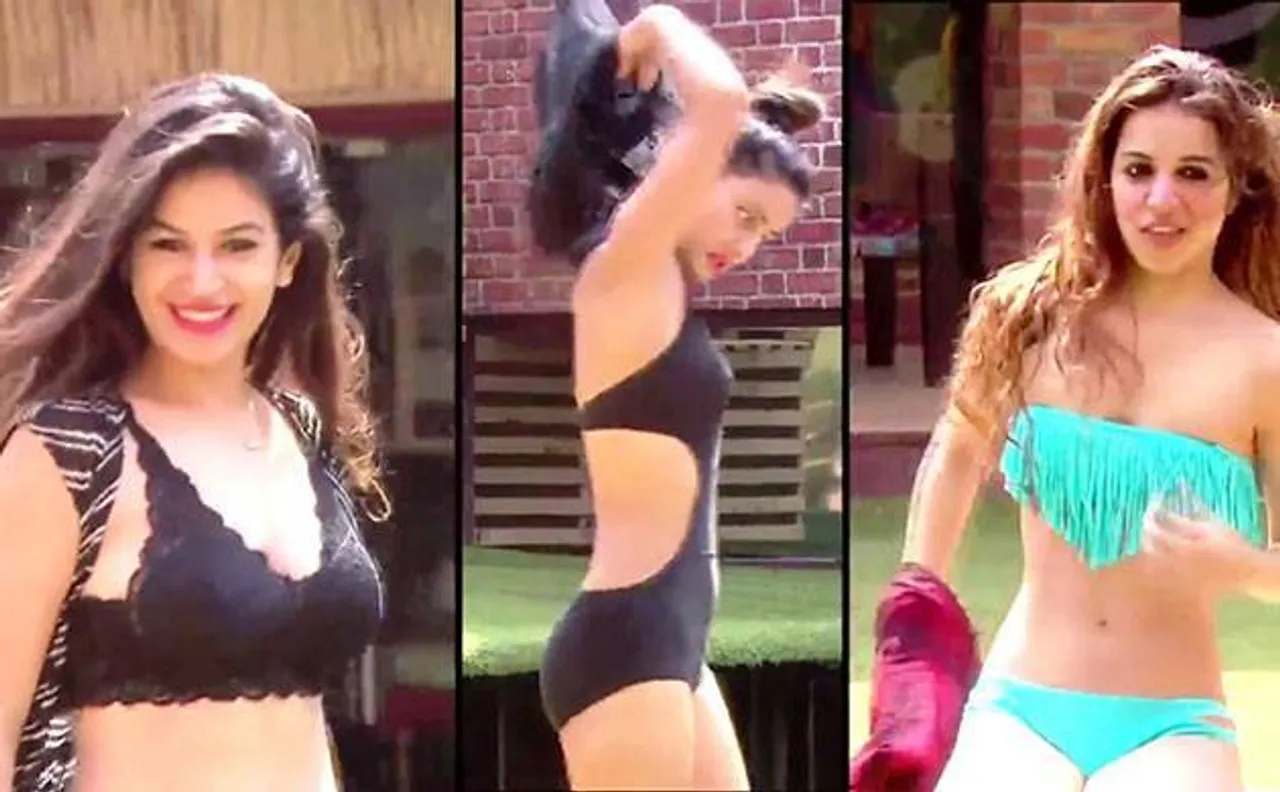 BIGG BOSS 11: पूल में बंदगी, बेनाफ्शा, हिना और अर्शी ने की मस्ती