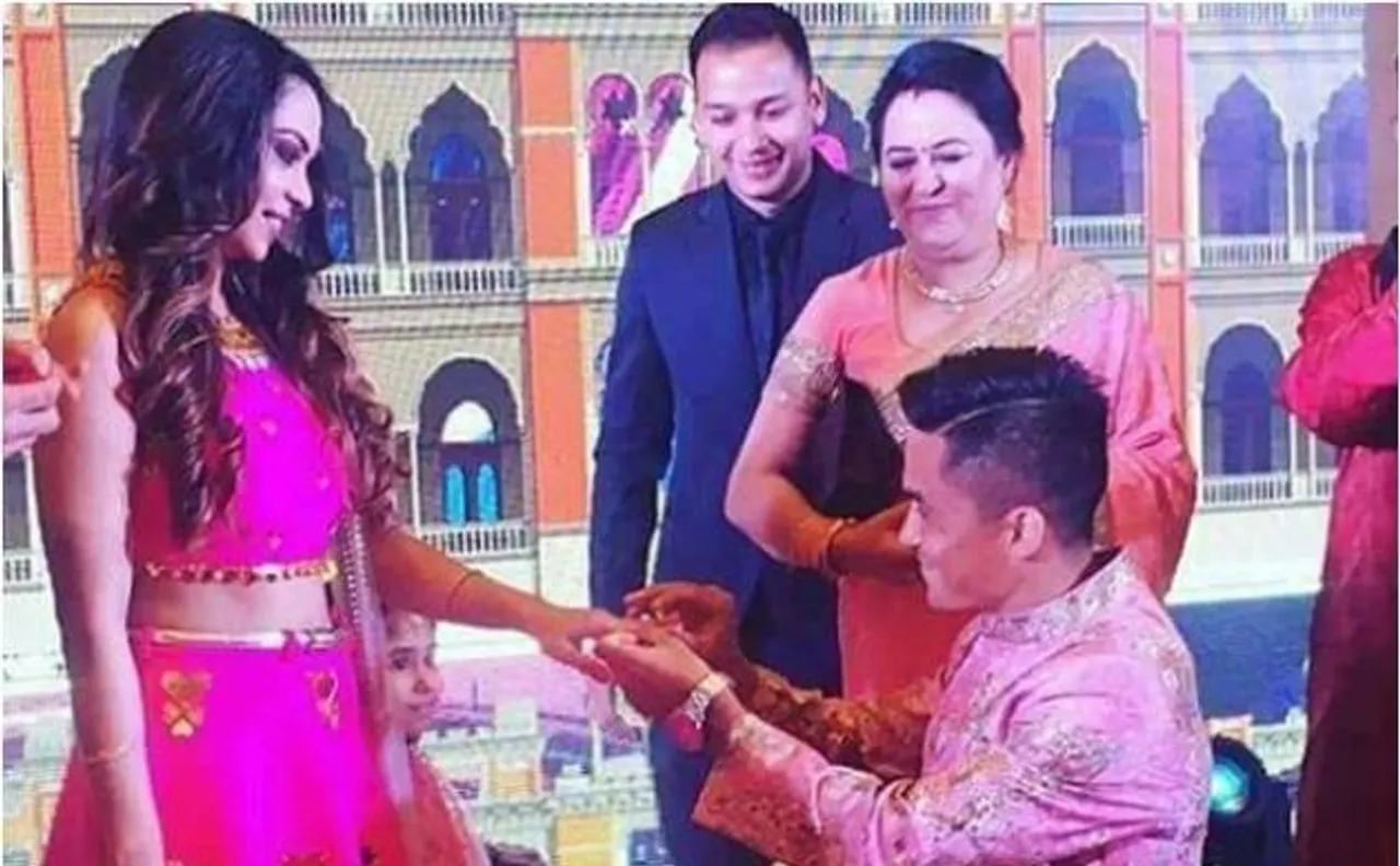 PHOTOS: सुनील छेत्री ने गर्लफ्रेंड सोनम से की सगाई, 4 दिसंबर को होगी शादी